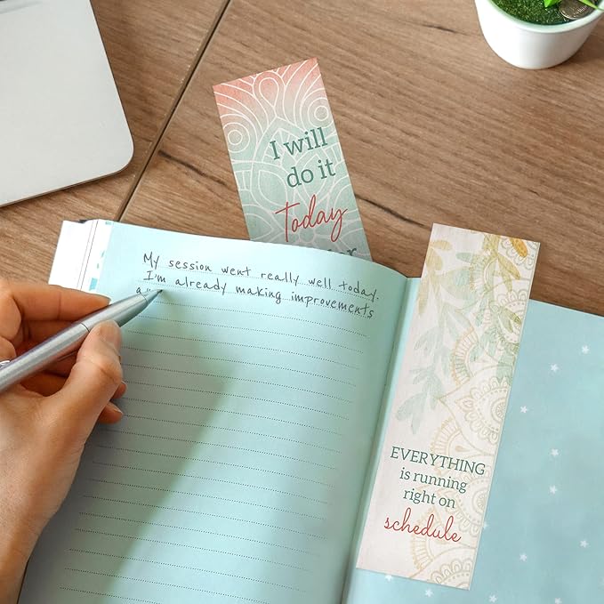 Motivational Bookmarks / 24 Uplifting Quotemarks Bulk Pack / 2" x 6" Paper Bookmark Set / 24 Inspirational Designs/Teen Girl Teacher Classroom Present/Made in The USA