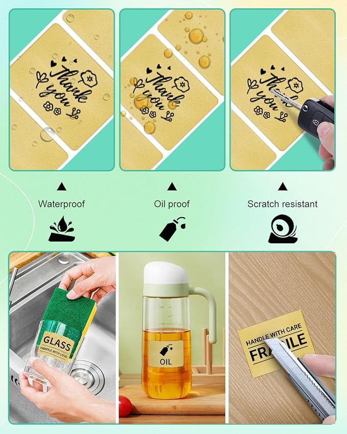 M110 Thermal Label Compatible with M100/M110/M120/M260/M220/M150/M421/241BT/243BT, 1.57'' x 1.18'' (40 x 30 mm), Sticker Thermal Labels for Logo/Thank You Label/Small Business/,230Pcs/Roll