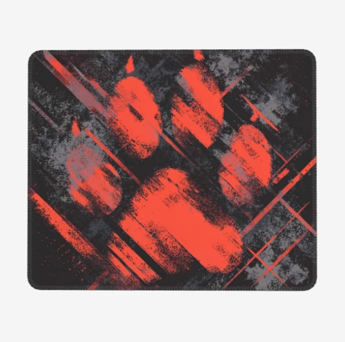 Voltique Mouse Pad Small Desk Mat, Bear Paw Computer Mousepad with Stitched Edges Non-Slip, Keyboard Mouse Pad for Desktop Office Desk Accessories