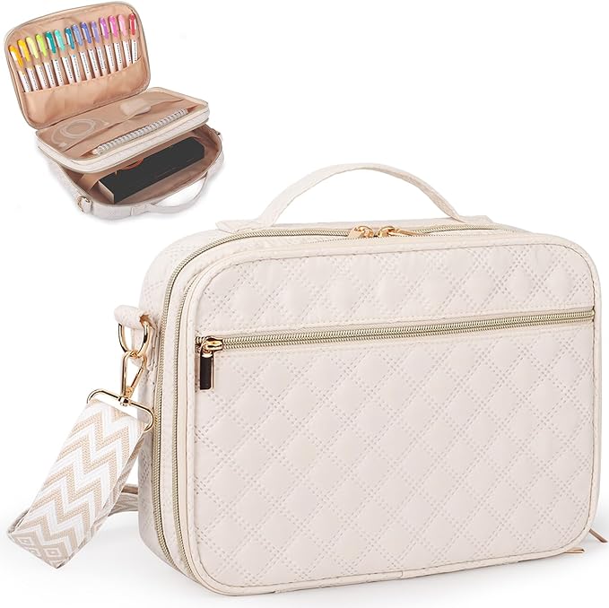 2 Compartment Bible Cover for Women,Large Bible Case with Handles Shoulder Strap,Carrying Bible Bag Scripture Case Church Bag Bible Protective with Pocket