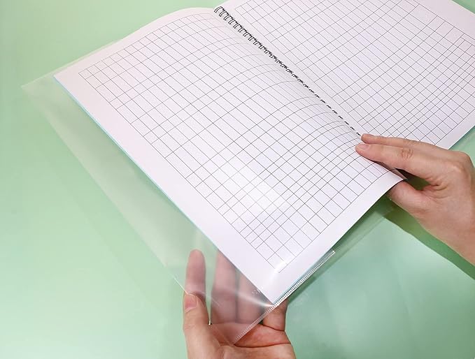 ONLYKXY 10pcs Clear Exercise Book Covers for Home Office Books Waterproof Plastic Sleeves (A4)