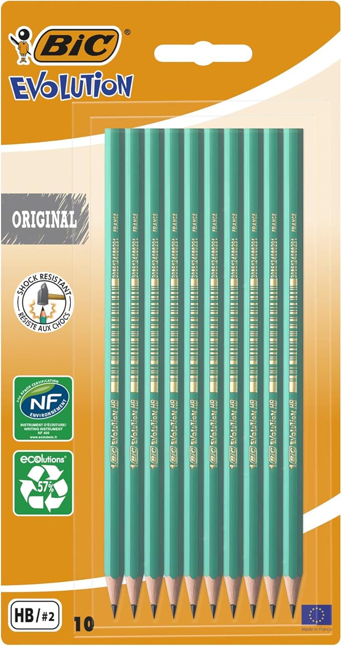 BIC Evolution Ecolutions HB Graphite Pencil (Pack of 10)