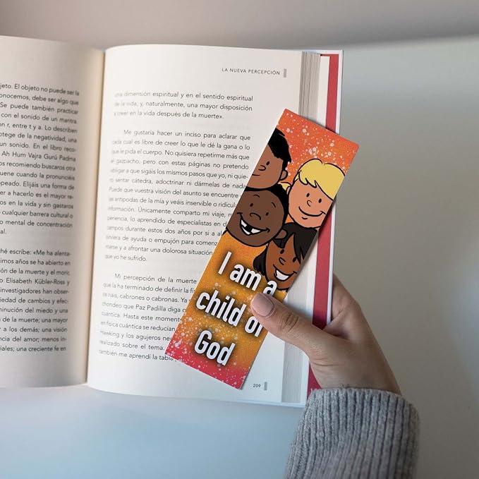 I am a Child of God, John 1:12, Bulk Pack of 25 Christian Bookmarks for Kids, Childrens Bible Verse Book Markers, Sunday School Prizes with Memory Verses, Scripture Gifts for Kids & Youth