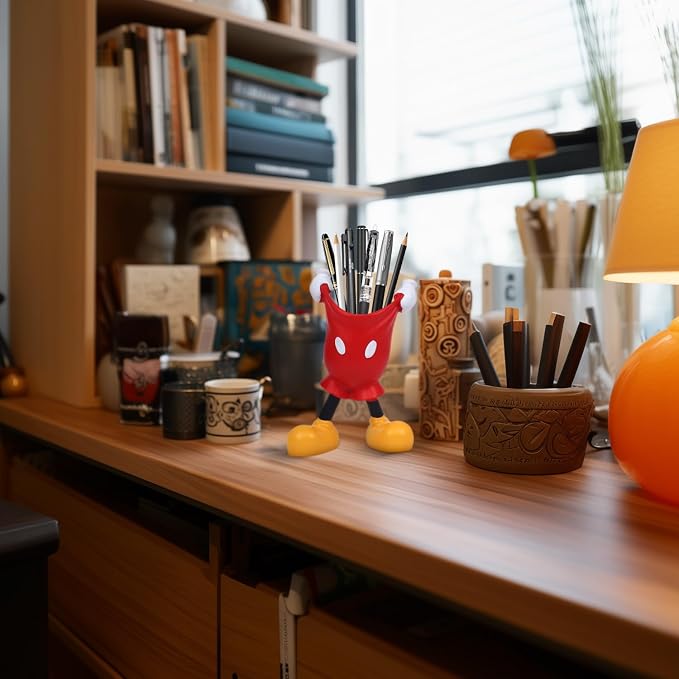 Cute Pen and Pencil Holder for Desk, Kids Small Desktop Marker Organizer and Storage Cup