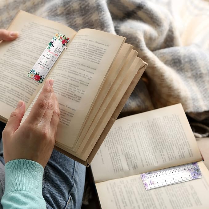 Tenare 20 Pcs Christian Bible Bookmarks for Women, Inspirational Verses Bookmarks with Cross Pendants, Religious Gifts for Women Men Reading Lovers(Watercolor Floral Style)