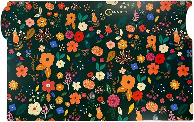 Channie’s Premium File Folders – 6-Pack Vibrant Bold Floral Design in Blue, Yellow & Green – 8.75” x 10.25” Decorative Office Folders for Stylish Organization