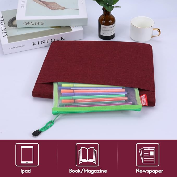 Folio Planner Cover for Rocketbook Smart Notebook– Waterproof Portfolio Organizer Fits A4/Letter Size (8.5x11 Inch), Professional Academic & Office Use (Fuchsia)