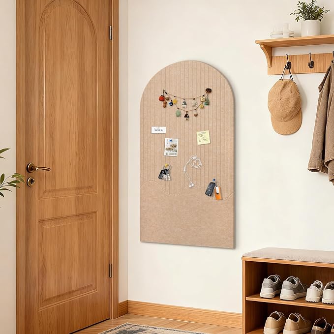 Large Felt Bulletin Board with Self-Adhesive Tape, 96"x48", Cork Board Alternative for Wall, 4-Pack Pin Board Picture Board for Home Office Studio Decor, Includes 120 Pushpins