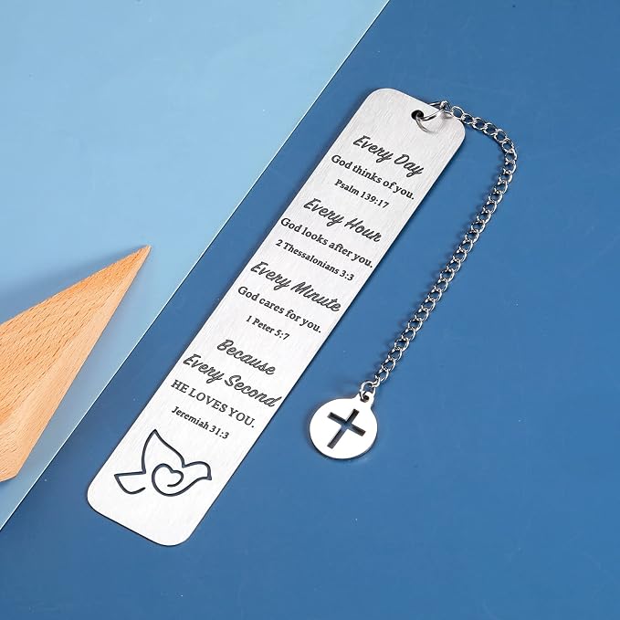 Christian Gifts for Women Inspirational Bible Verse Bookmark for Book Lovers Christmas Gifts for Mom Reading Kids Friends Boys Religious Gifts Pastor Appreciation Gifts Spiritual Easter Basket Stuffer