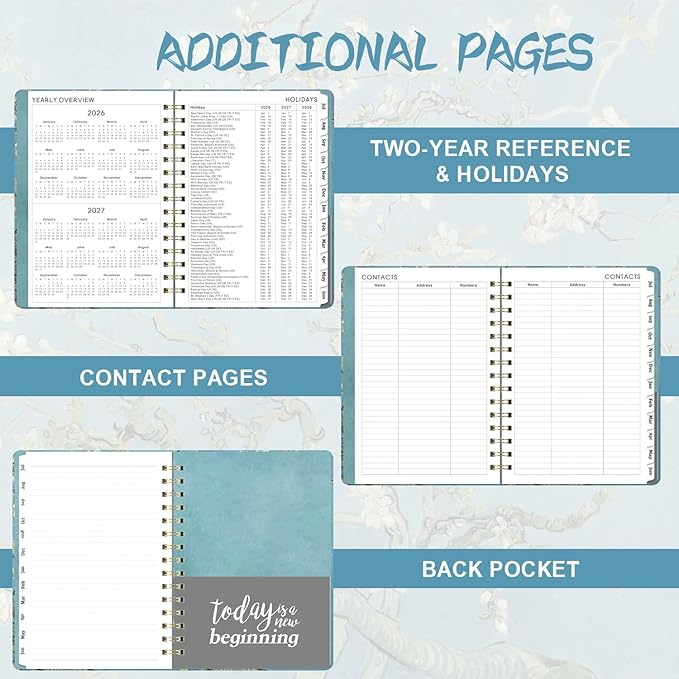 Planner 2026-2027- Academic Planner 2026-2027, JUL 2026 - JUN 2027, 6.4" x 8.5" Calendar Planner, Monthly Tabs, Hardcover, Thick Paper, Daily Organizer