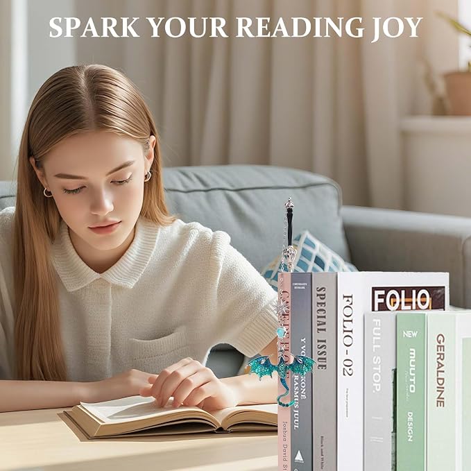 Fourth Wing Novelty Sword Bookmark Dragon Book Marks for Book Lovers Reading Men Gifts