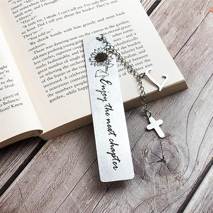 Bible Bookmark for Women Book Lovers Sister Christian Book Marker Gifts for Reader Teens Girls Baptism Birthday Christmas Gift for Coworker Students Bookish Easter Gifts (Silver-L)