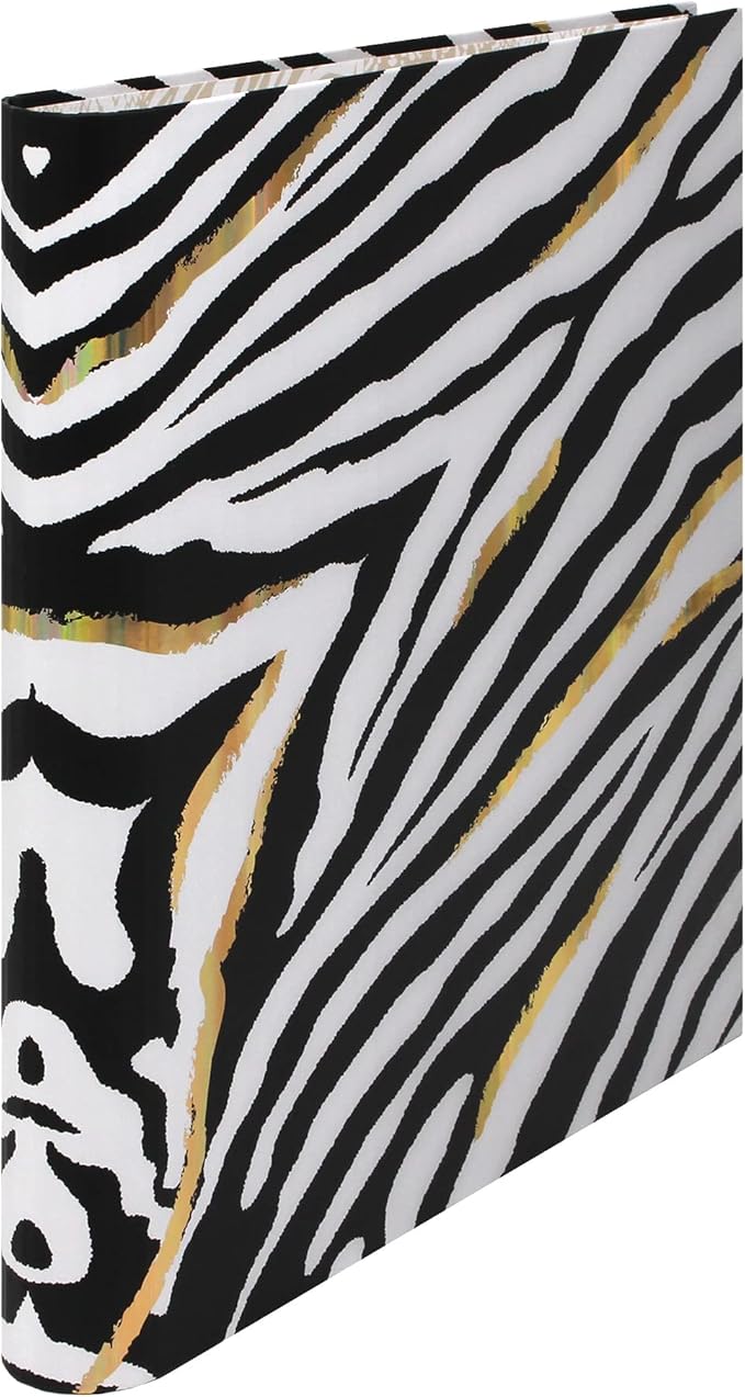 Pukka Pad, Wild A4 Preloaded 3-Ring Binder – Includes Personal Details and Planner Pages – Comes Preloaded with 5-Part Dividers – Standard 3-Ring Mechanism - Zebra