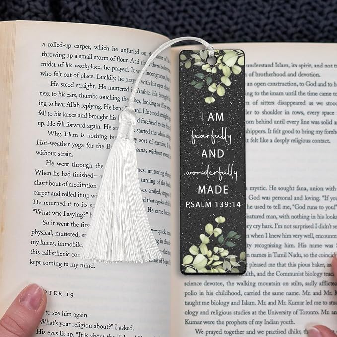 Christian Self - Worth Bookmark, Encouraging Gift for Believers, Empowering Present for Spiritual Readers, Faith - Based Reading Gift, Unique Floral & Scripture Design Bookmark, WCB38