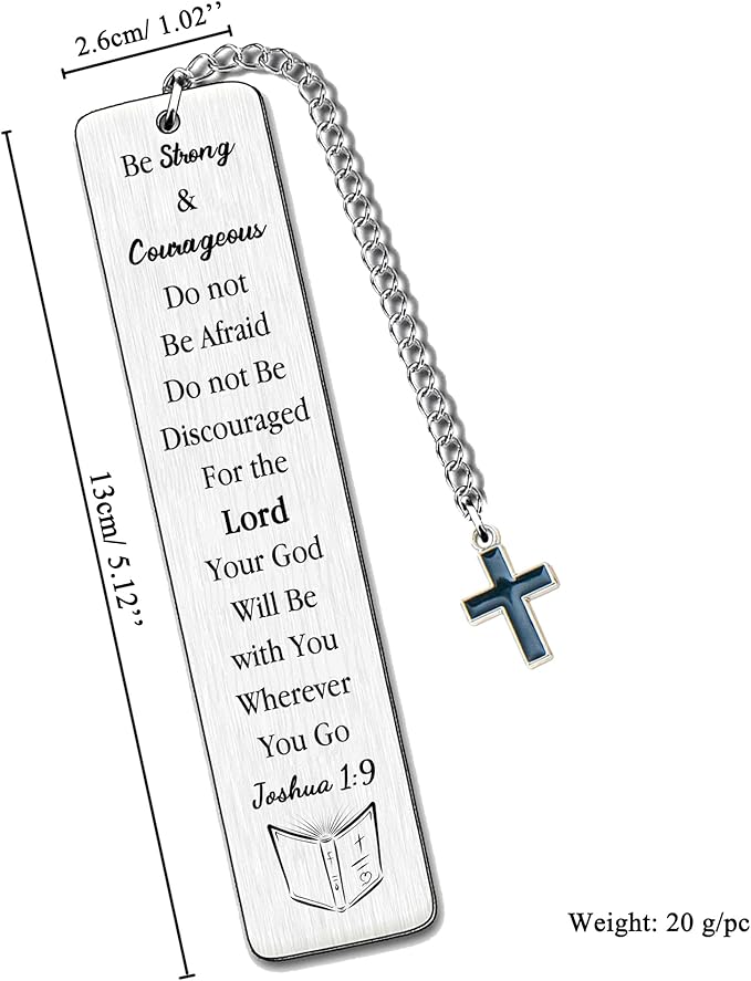 Inspirational Bookmarks Christian Bible Verse Son Bookmarker Encourage Gifts Men Go to University Keepsake Baptism Religious Church Friend Birthday Graduate Appreciate Present Be Strong Courageous