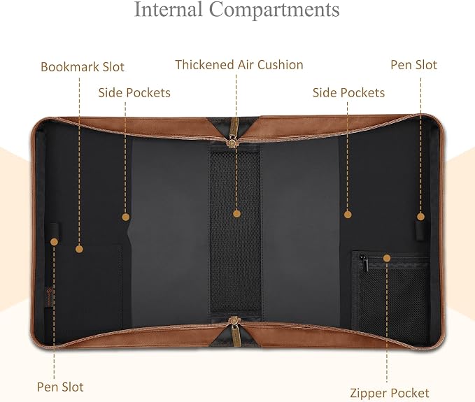 FINPAC Large Classic Bible Cover Vegan Leather Carrying Book Case Church Bag Bible Protective with Handle, Gift for Men, Women, Father, Mother, Friends, Bronze