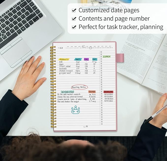 To Do List Planner Spiral Notebook Daily Task Tracker with Wide lined Notebooks Flexible Cover To Do List Journal Checklist Project Notebooks for Teacher/Men/Women 160 Pages (7"x10")