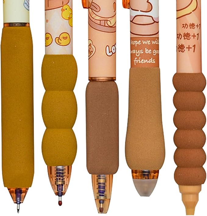 10 PCS Novelty Capybara Erasable Gel Pens Bunny Pens Soft sponge pencil holder With Blue Ink for School Office Journaling Christmas Birthday Party