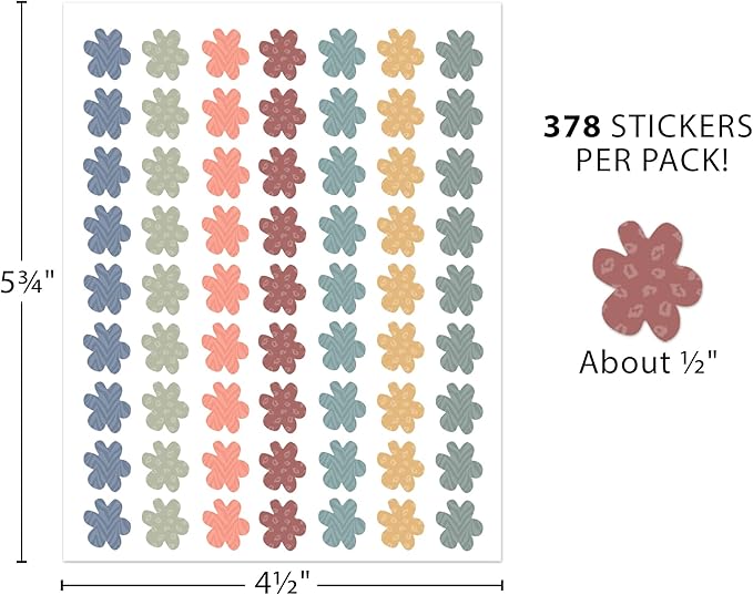 Teacher Created Resources Wonderfully Wild Flowers Mini Stickers