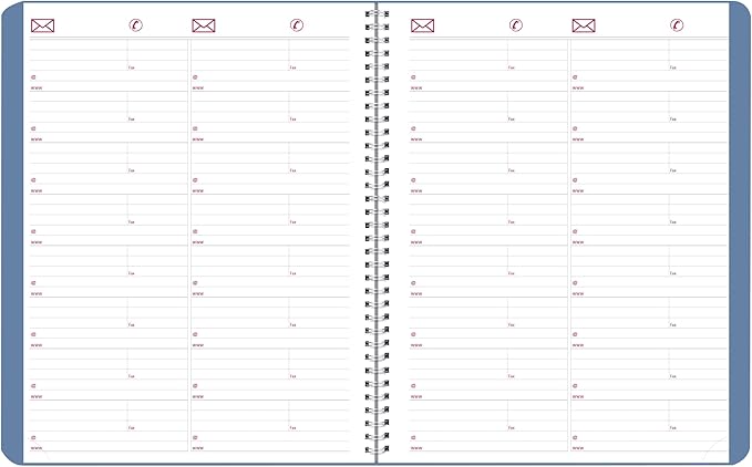 Brownline® 2025 Essential Weekly Planner, Appointment Book, 12 Months, January to December, Twin-Wire Binding, 11" x 8.5", Mountain Blue (CB950G.03-25)