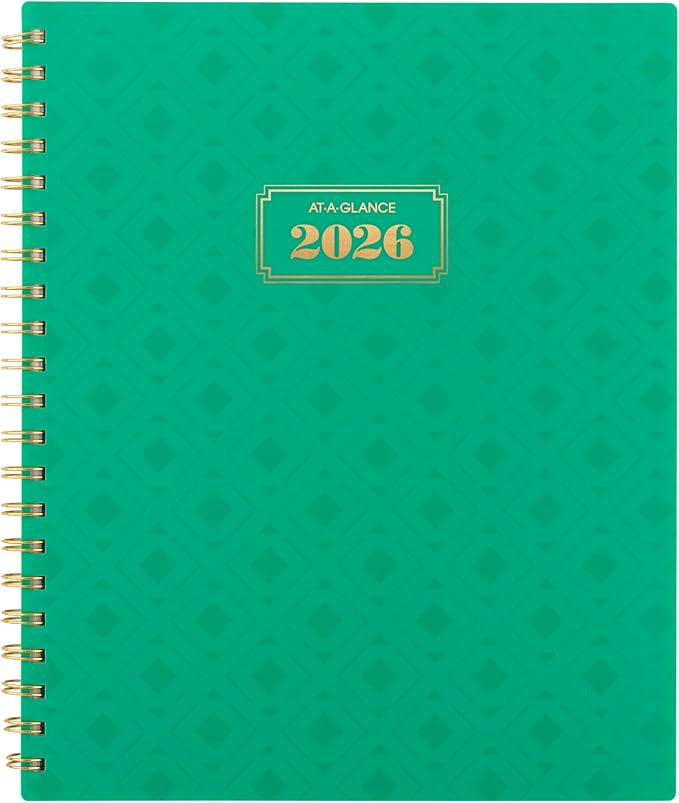 AT-A-GLANCE 2026 Planner, Weekly & Monthly, 8.5" x 11", Large, BADGE, Geo (1753G-905-26)