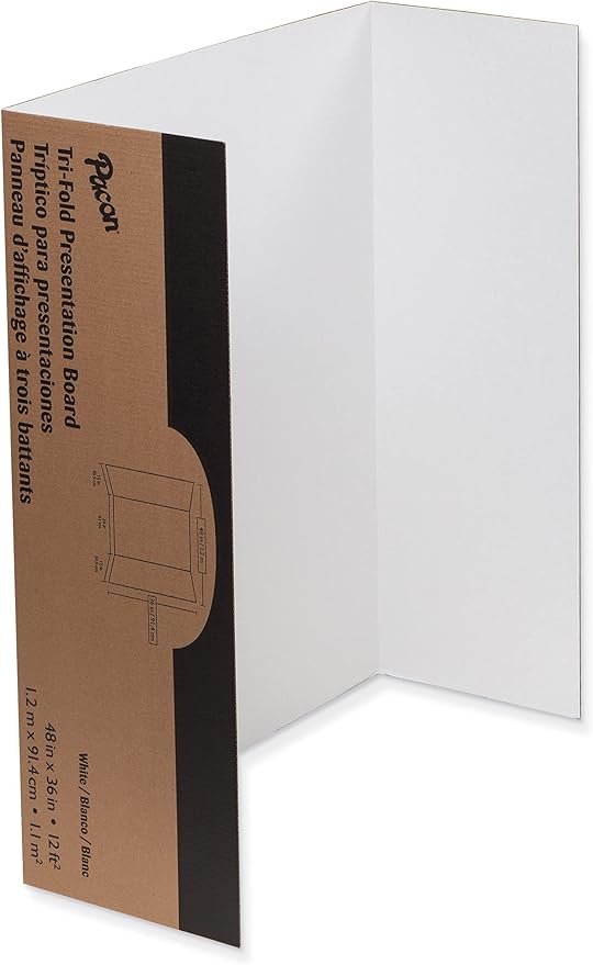 Pacon Presentation Boards P3762, Double Wall, 48" x 36", White, 18 Count