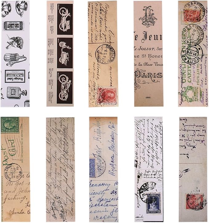 Vintage Style Bookmarks for Women Men, 30PCS (Retro Collection)