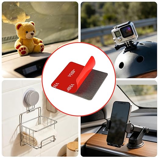 ZZRANYE Double Sided Tape Heavy Duty, VHB Mounting Tape Pad Sticker Strong Adhesive Tape Waterproof Foam Tape for Indoor and Out Door, Home Decoration, Car (Square 1in -30Pcs)