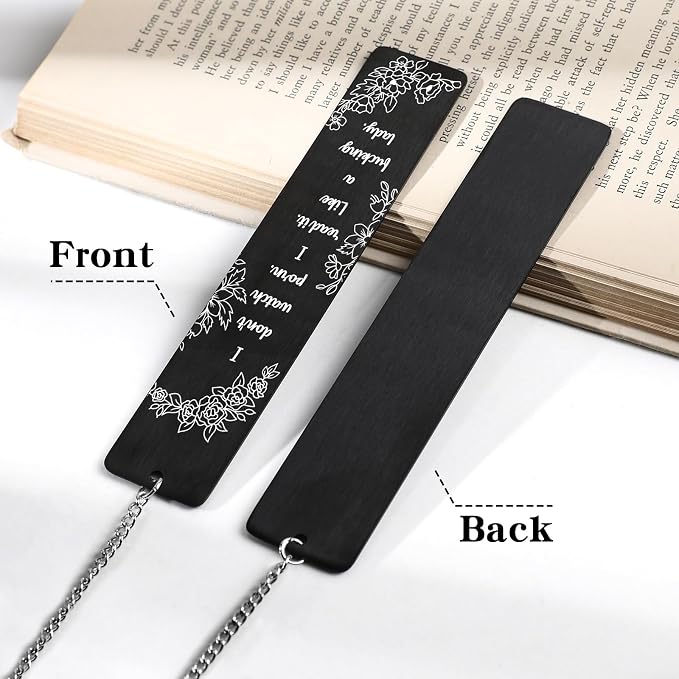 Smut Bookmark Gifts for Men - I Don't Watch Po*n Read It Like a Fu*King Lady Bookmarks Funny Smutty Personalized Unique Metal Book Marks Accessories for Reading Readers Friends Bookworm