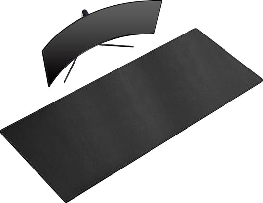 Cacoy 59" x 27.5" Desk Mat for Home Office, Large PU Leather Desk Pad Blotter, Waterproof Keyboard Mat Cover, Extended Writing Mouse Pad, Desk Protector and Accessories for Laptop and Computer, Black