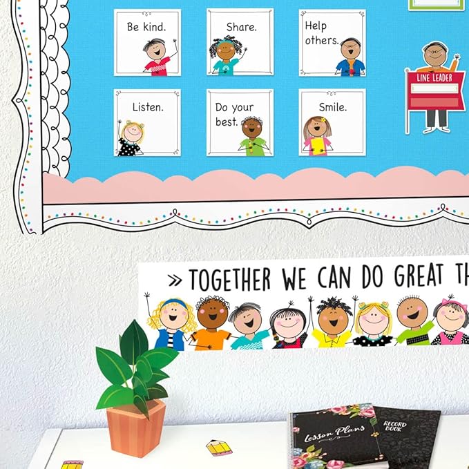 CTP Stick Kids 6" Cut-Outs Learning Décor Accents for Classroom (Creative Teaching Press 10679)