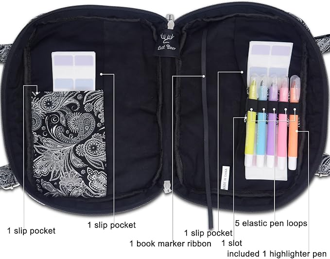 Bible Cover for Women with Adjustable Straps, Extra Large Study Bible Carrying Case Bag with Zip Pocket, 11.3x8.3x2.7 Inches