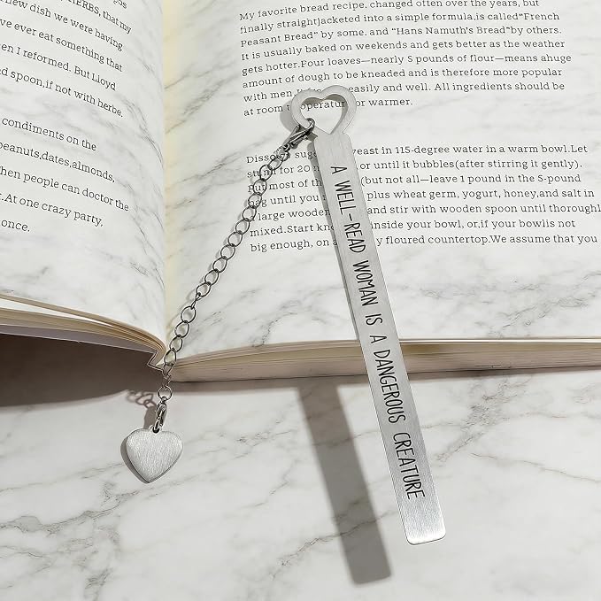 Funny Bookmarks for Book Lovers, Cute Bookmarks for Women, Writers, Booklovers, Silver Book Marks for Reading, Dark Romance Funny Reading Gift for Girls, Teacher, Men, Best Friend, Bookworm, Student