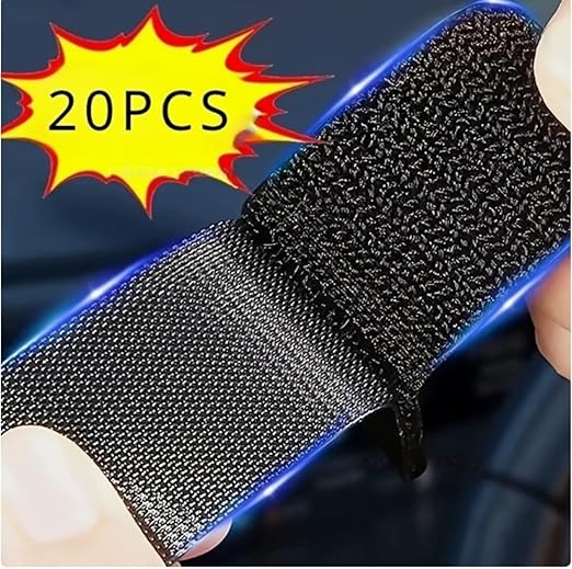 20 Pairs Heavy Duty Hook and Loop Tape, Strong Adhesive Self Adhesive Interlocking Strips for Home, Office, Car - No Drill, Damage-Free, Reusable Fasteners (11 * 11in)