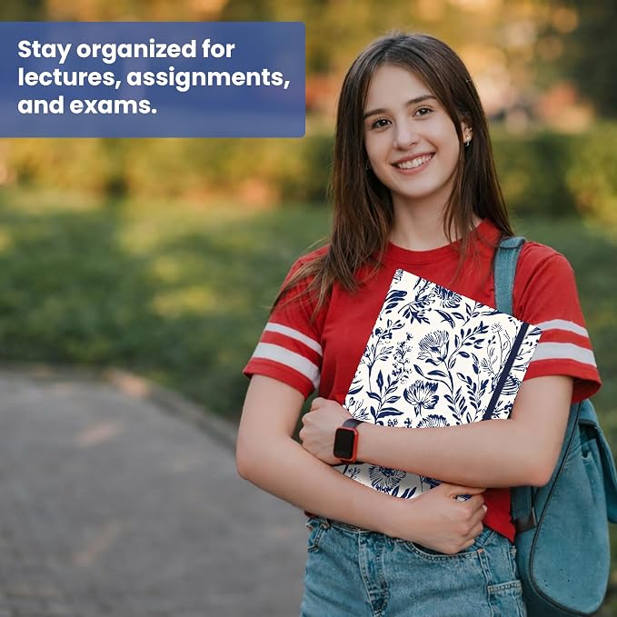 Planner 2026-2027, Monthly and Weekly Calendar Academic Planner July 2026 - June 2027, Hardcover Student Teacher Planning Agenda Book with Tabs, Perfect for Office School Supplies, A4 (8.5" x 11") - Blue Filigree