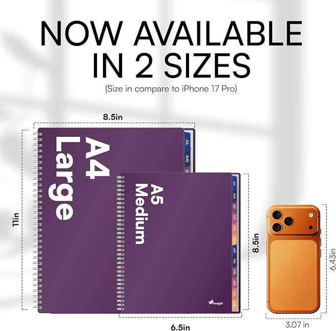 Ensight 2026 Appointment Book and Planner 8.5" x 11" Large Hourly Weekly Daily Schedule Book with Tabs, 15 Minute Time Slots, Purple Calendar Organizer Jan 2026–Dec 2026 Appointment Planner - Purple