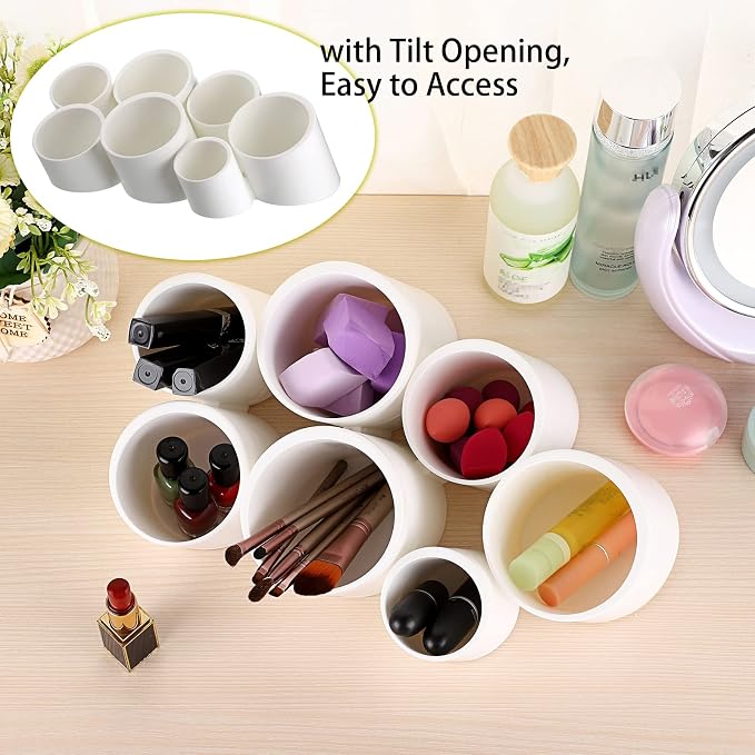 BTSKY Tilting Cylinder Creative Pen Holder, Pen Container, Brush Pot, Combination Desktop Storage Organizer Desk Decoration,Creative Cylinder Hanging Planter Holder Multifunctional Wall-Mounted