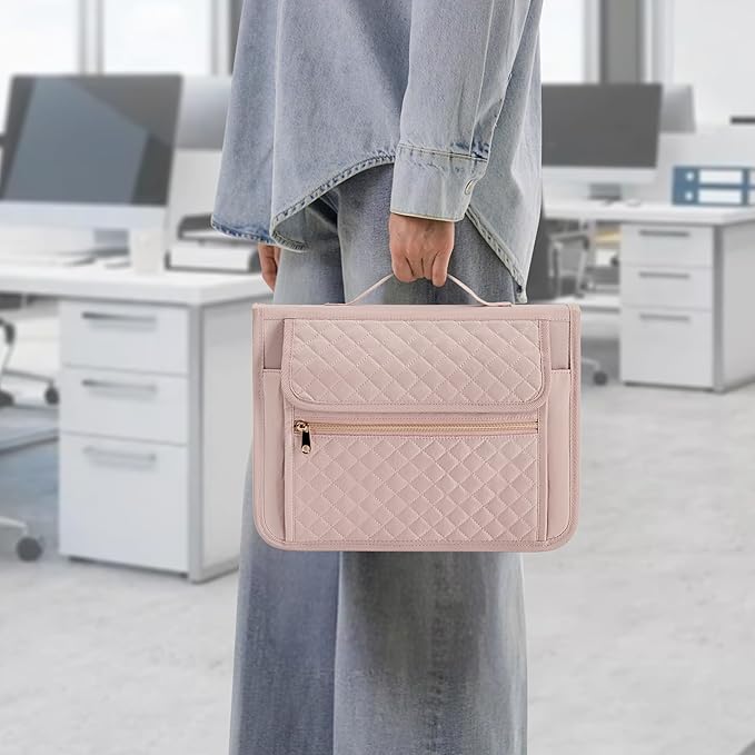 Damero Folio Cover Compatible for Rocketbook Core, Panda and Fusion, Reusable Notebook Cover for Letter Size 8.5'' x 11'' with Pen Holder and Magnetic Clasp, Pink