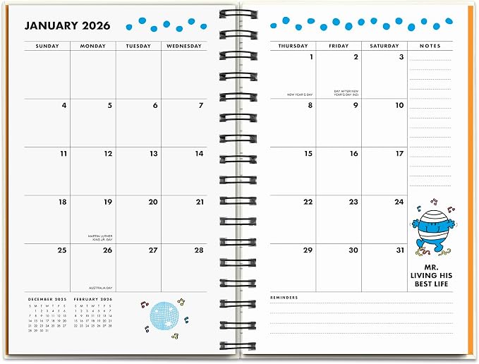 Orange Circle Studio 2026 Planner Mr. Positive Thinking 8.78" x 6.6"
