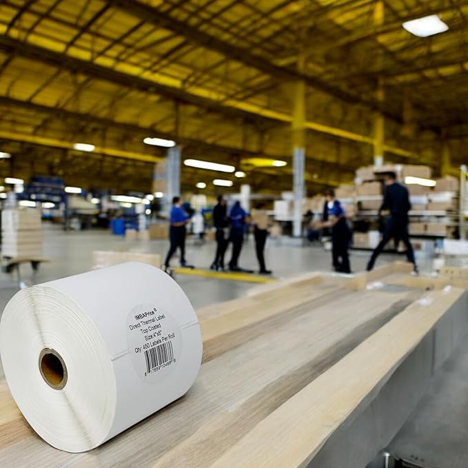 iMBAPrice - 1 Roll of 450-4x6 Direct Thermal Labels for Zebra 2844 ZP-450 ZP-500 ZP-505 (1 inch core) - 95+60GSM Top Coated