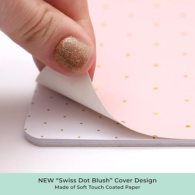 Blue Sky Day Designer 2026-2027 Monthly Academic Year Teacher Planner Calendar, July 2026 - June 2027, 8.5" x 11", Coated Paper Cover, Stapled Binding, Swiss Dot Blush