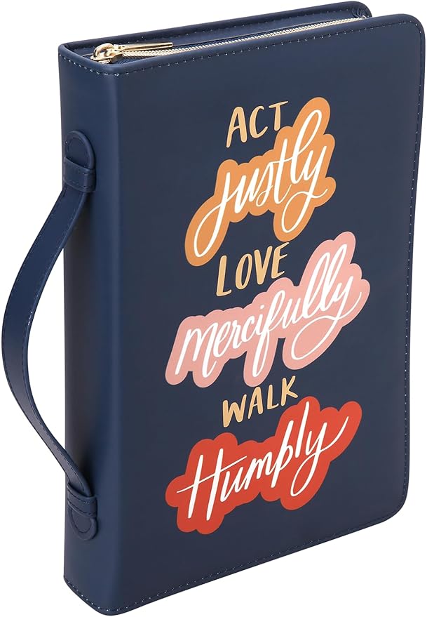 Eccolo Zippered Bible and Book Cover Case for Men and Women, Holds & Protects Standard 5.5 x 8.5 Bibles