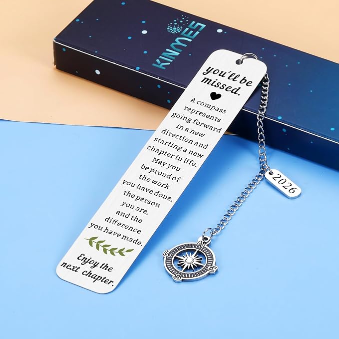 2026 Retirement Teacher Summer Bookmark Gifts for Woman End of School Year Going Away Gift for Women Men Retired Teachers Friends, Coworker Leaving Farewell Goodbye Gifts for Boss Manager Employee