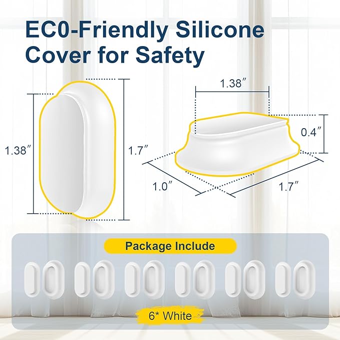 Magnetic Remote Control Holder Self-Adhesive Wall Mount, 6 Pack Upgraded Silicone Organizer Storage Wall Holder for Home Office TV, Fan and Air Conditioner Remote Control White
