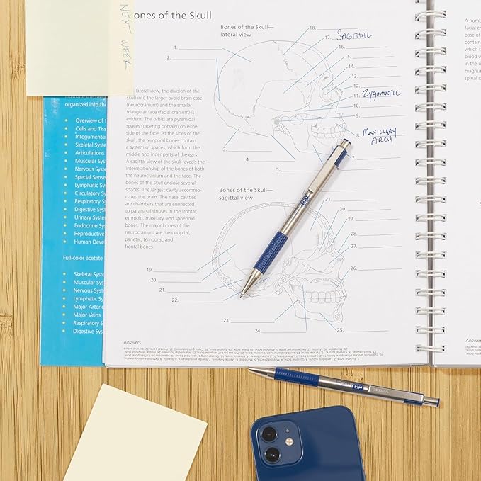 Zebra Pen F-301 Ballpoint Assorted Ink Fine Point 0.7mm Pen, Easy-Glide Ink, Stainless Steel Retractable, Non-Slip Grip, Professional Design, Ideal for Office, Journal and Planner Use, 4-Pack (27104)