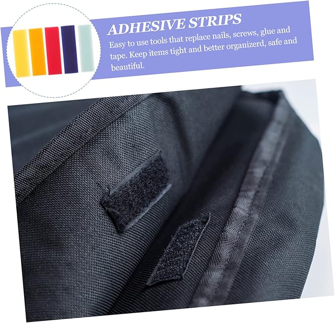 Tofficu 250pcs Adhesive Strips Hook and Loop Tape for Shoes Clothing Hats Fastening Strips Self-Adhesive Tapes