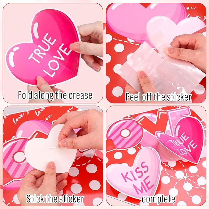 FYSUIMU Valentine' s Day Classroom Door Decoration Bulletin Board Set Red Pink Heart Spread Love Envelope Paper Cutouts for School Classroom Chalkboard Wall Door Welcome Decor