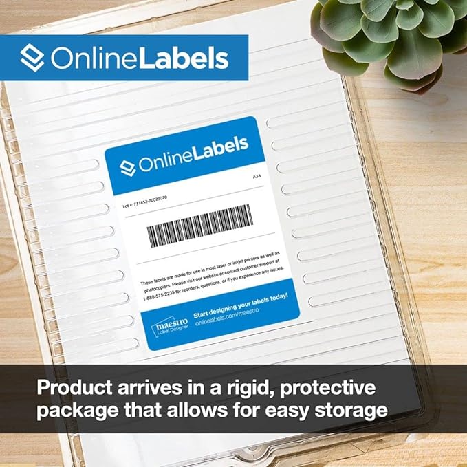 4 x 2.5 Rectangle Labels - Permanent, White Matte - Address, Shipping, Mailing, Gift Labels - Pack of 8,000 Labels, 1,000 Sheets - Inkjet/Laser Printers - Online Labels