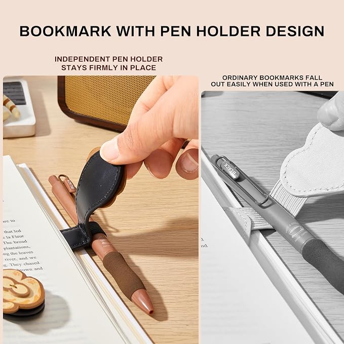 2Pcs Magnetic PU Leather Bookmarks Gift Box, Cute Cat Book Marks for Reading Women, Magnetic Bookmark Set with Double-Sided Magnets, Book Club Gifts for Women, Bookish Gifts