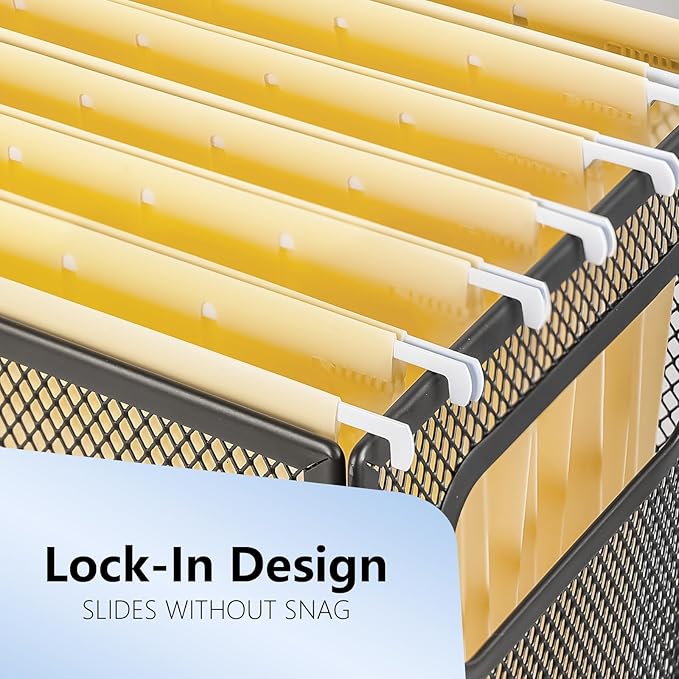 Plastic Hanging File Folders, 36 Pack Manila Hanging Folders，Letter Size with 1/5-Cut Tabs, Strong for Bulk Files, Documents and Paper, Office & Home Filing